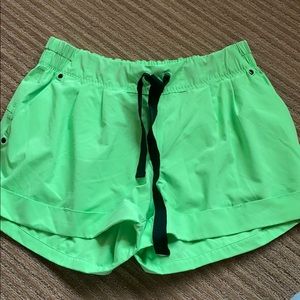 Green lululemon shorts